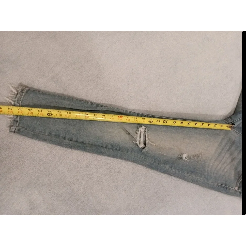 Womens Judy Blue Los Angeles Skinny FitBlue Stretch Denim Jeans Distressed 31x28